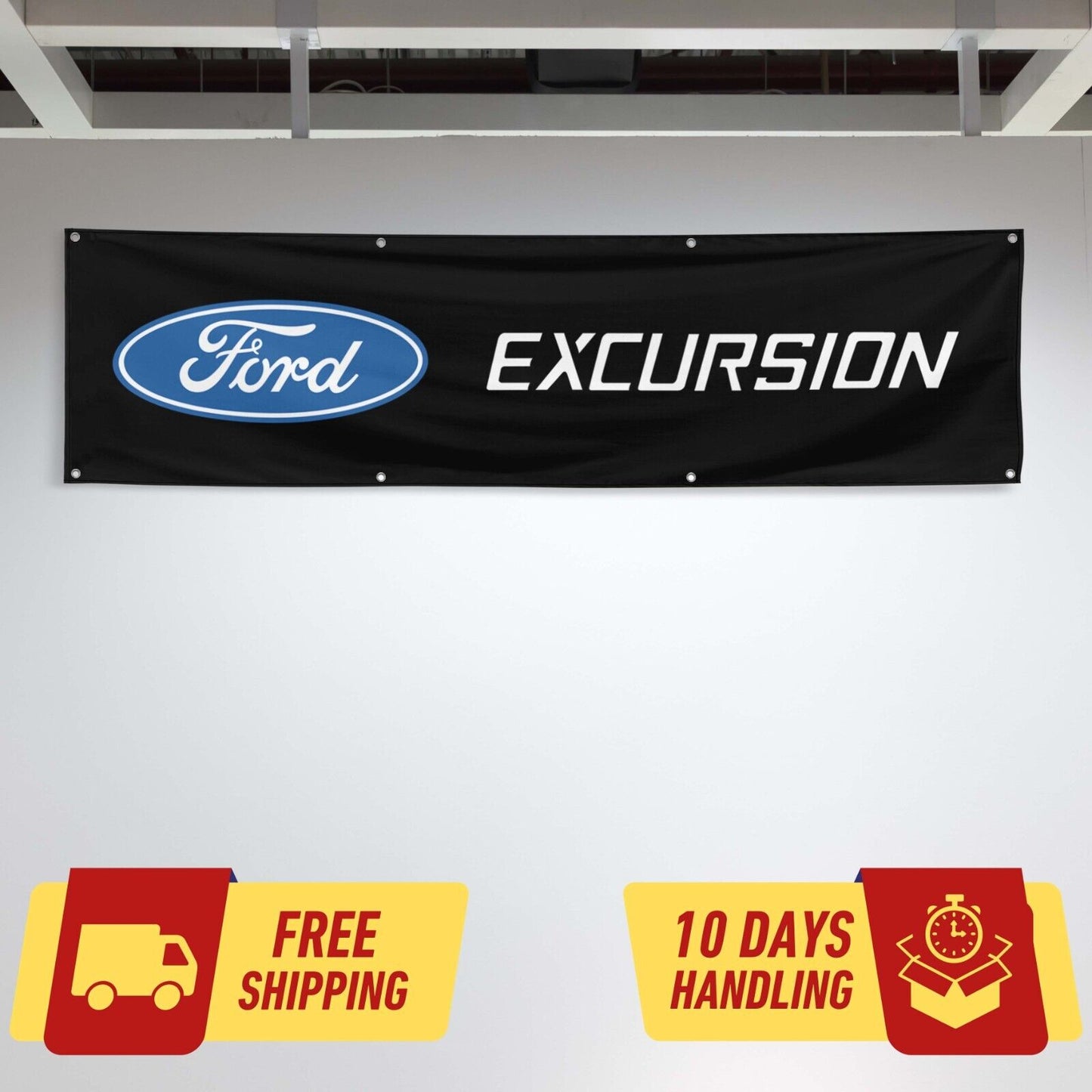 Excursion Car Lovers 2x8 ft Flag Garage Birthday Gift Banner