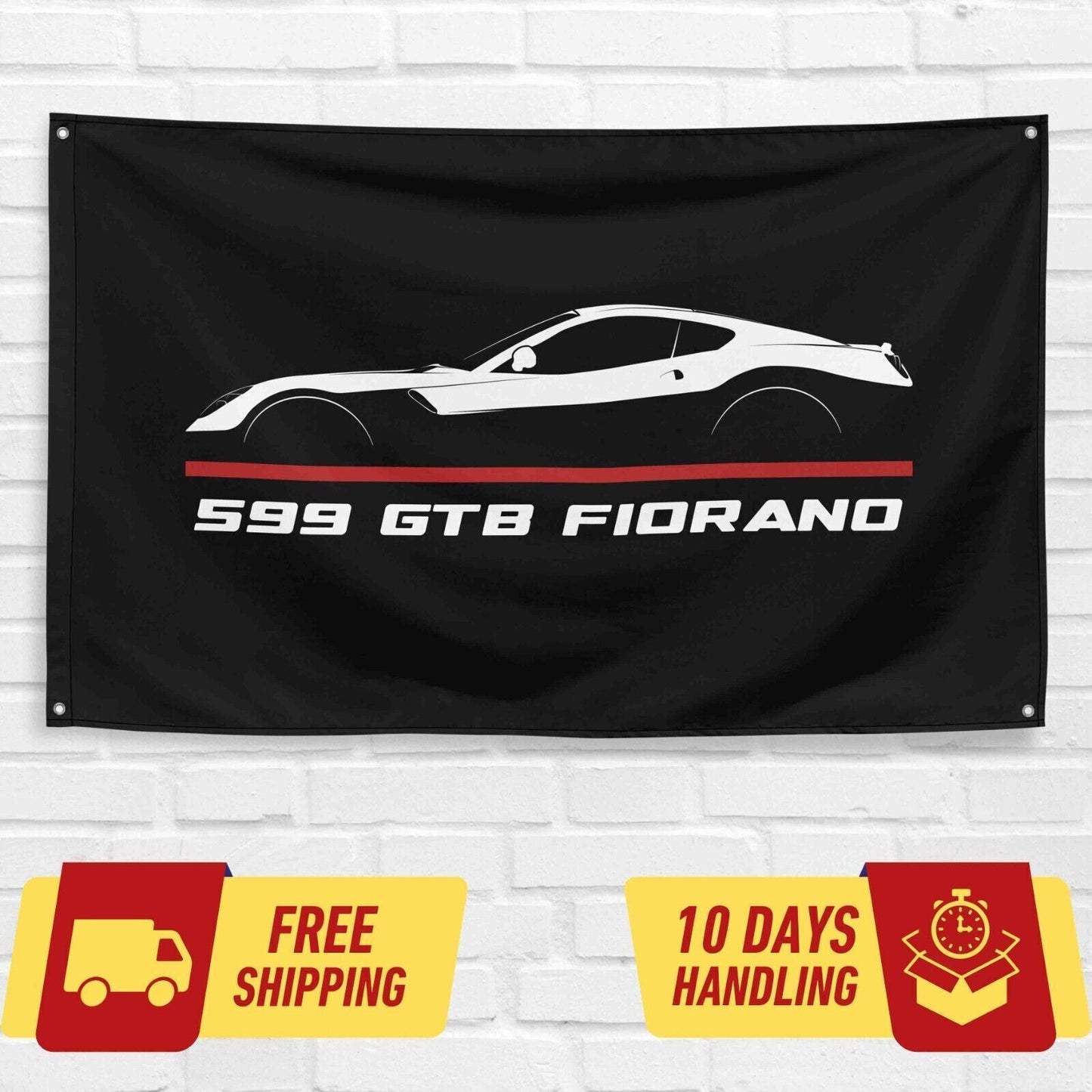 599 GTB Fiorano 2006-2012 Car Lovers 3x5 ft Flag Garage Birthday Gift Banner