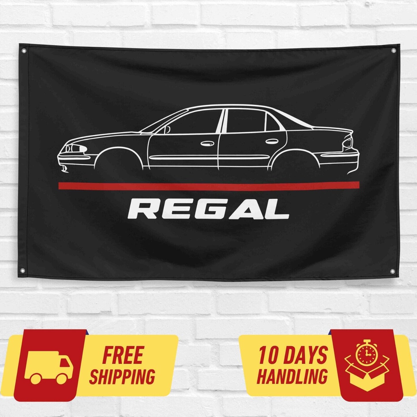 Regal Car Lovers 3x5 ft Flag Garage Birthday Gift Banner