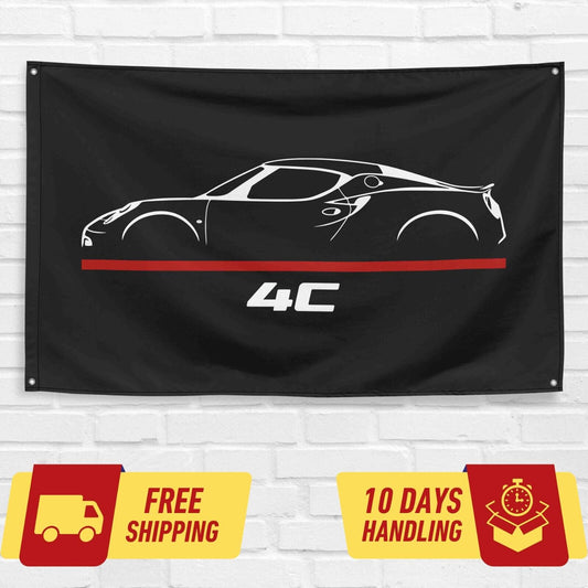 4C 2019 Car Lovers 3x5 ft Flag Garage Birthday Gift Banner