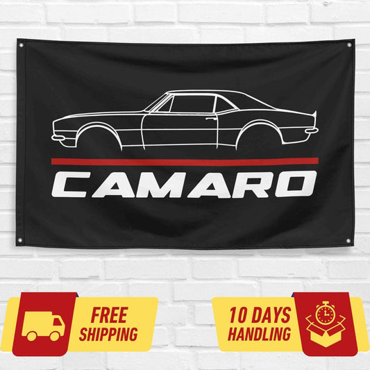 Camaro 1967 Car Lovers 3x5 ft Flag Garage Birthday Gift Banner