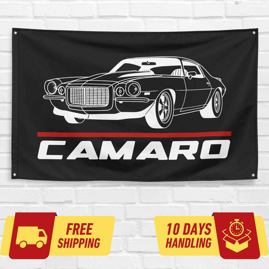 Camaro 1971 Car Lovers 3x5 ft Flag Garage Birthday Gift Banner