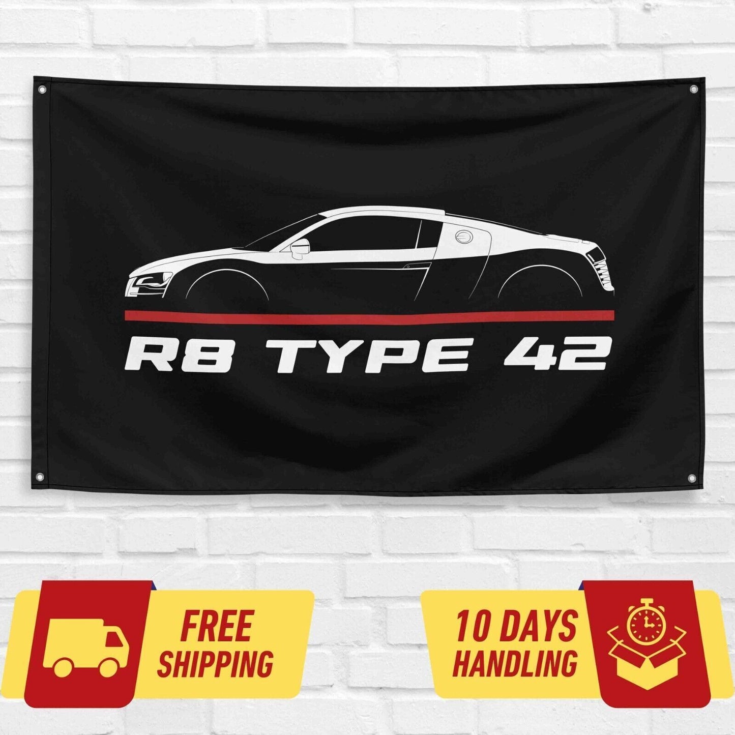 R8 Type 42 2006-2015 Car Lovers 3x5 ft Flag Garage Birthday Gift Banner