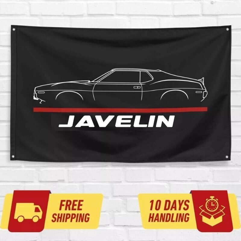 Javelin 1972 Car Lovers 3x5 ft Flag Garage Birthday Gift Banner