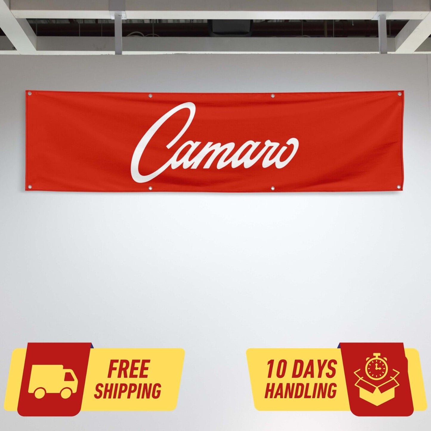 Camaro Classic Car Lovers 2x8 ft Flag Garage Birthday Gift Banner