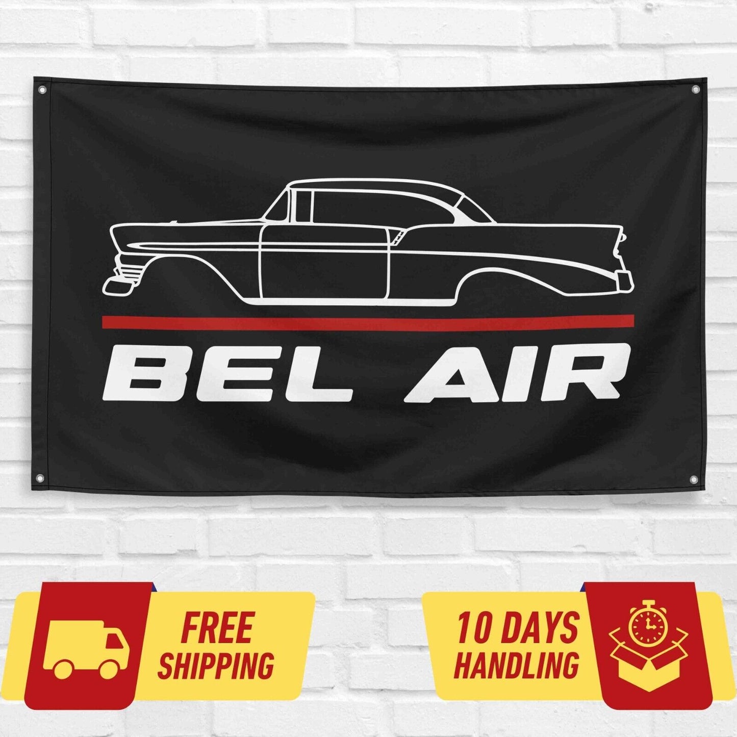 Bel Air 1956 Car Lovers 3x5 ft Flag Garage Birthday Gift Banner