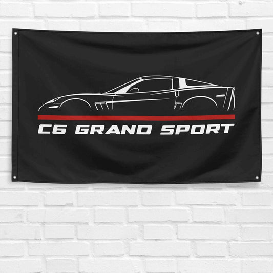 Corvette C6 Grand Sport Car Lovers 3x5 ft Flag Garage Birthday Gift Banner