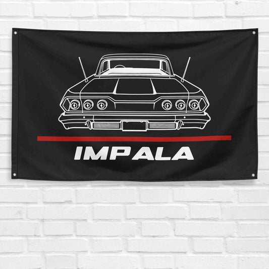 Impala 1963 Car Lovers 3x5 ft Flag Garage Birthday Gift Banner