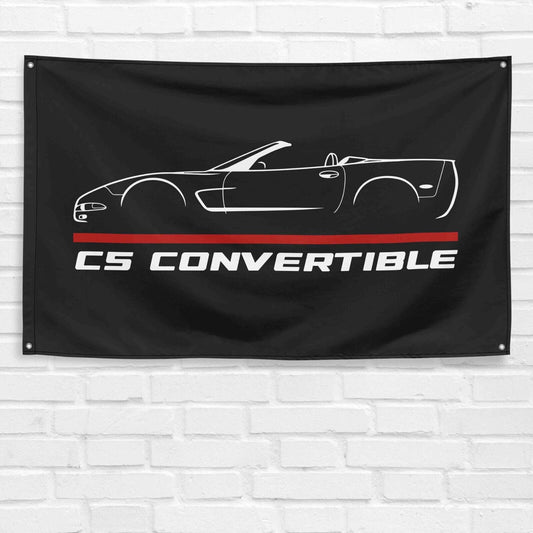 Corvette C5 Convertible Car Lovers 3x5 ft Flag Garage Birthday Gift Banner