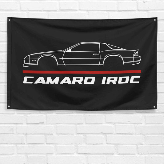 Camaro IROC 1986 Car Lovers 3x5 ft Flag Garage Birthday Gift Banner