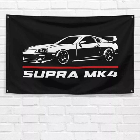 Supra Mk4 Car Lovers 3x5 ft Flag Grandpa Dad Son Man Cave Garage Wall Decor Garage Birthday Gift Banner