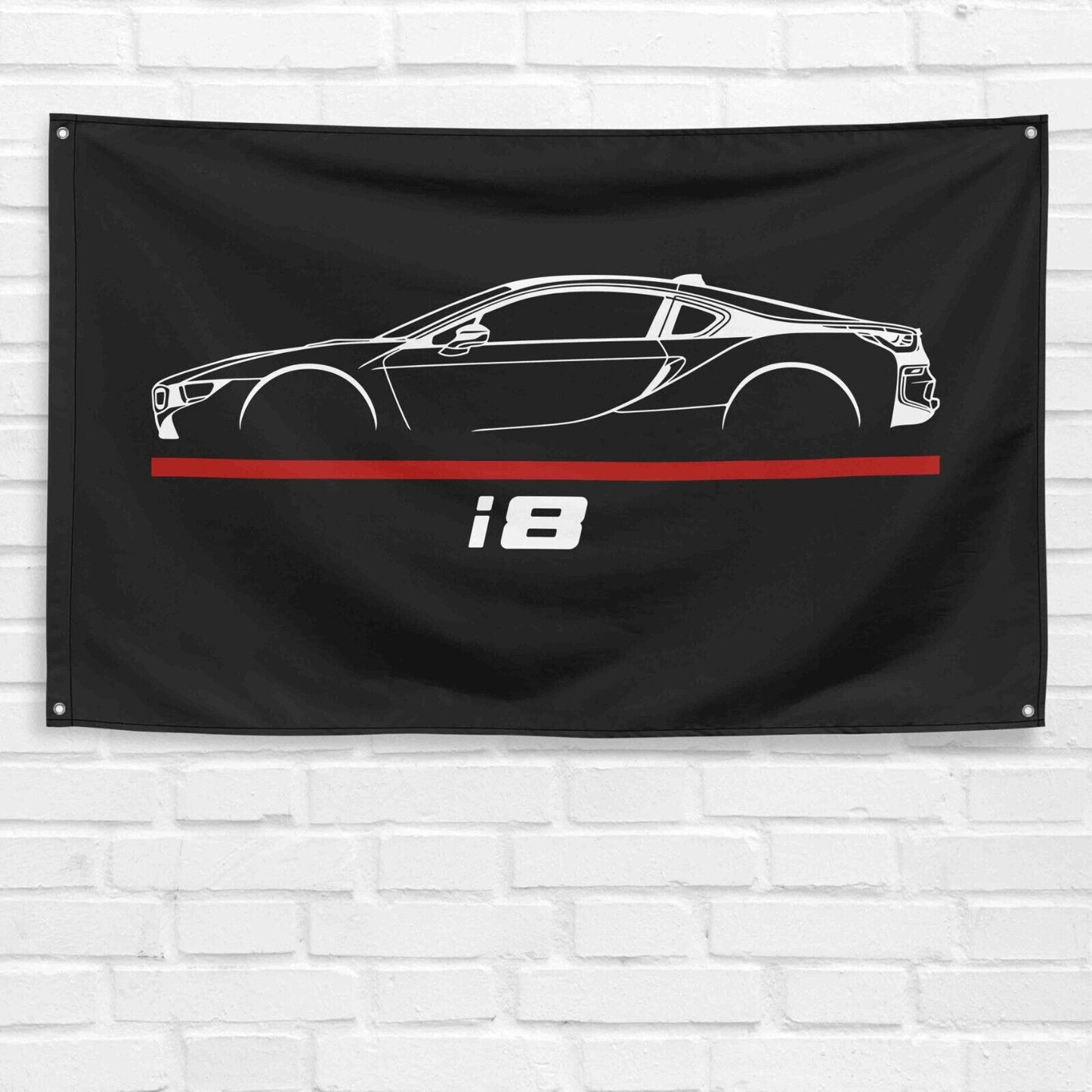 i8 2015 Car Lovers 3x5 ft Flag Garage Birthday Gift Banner