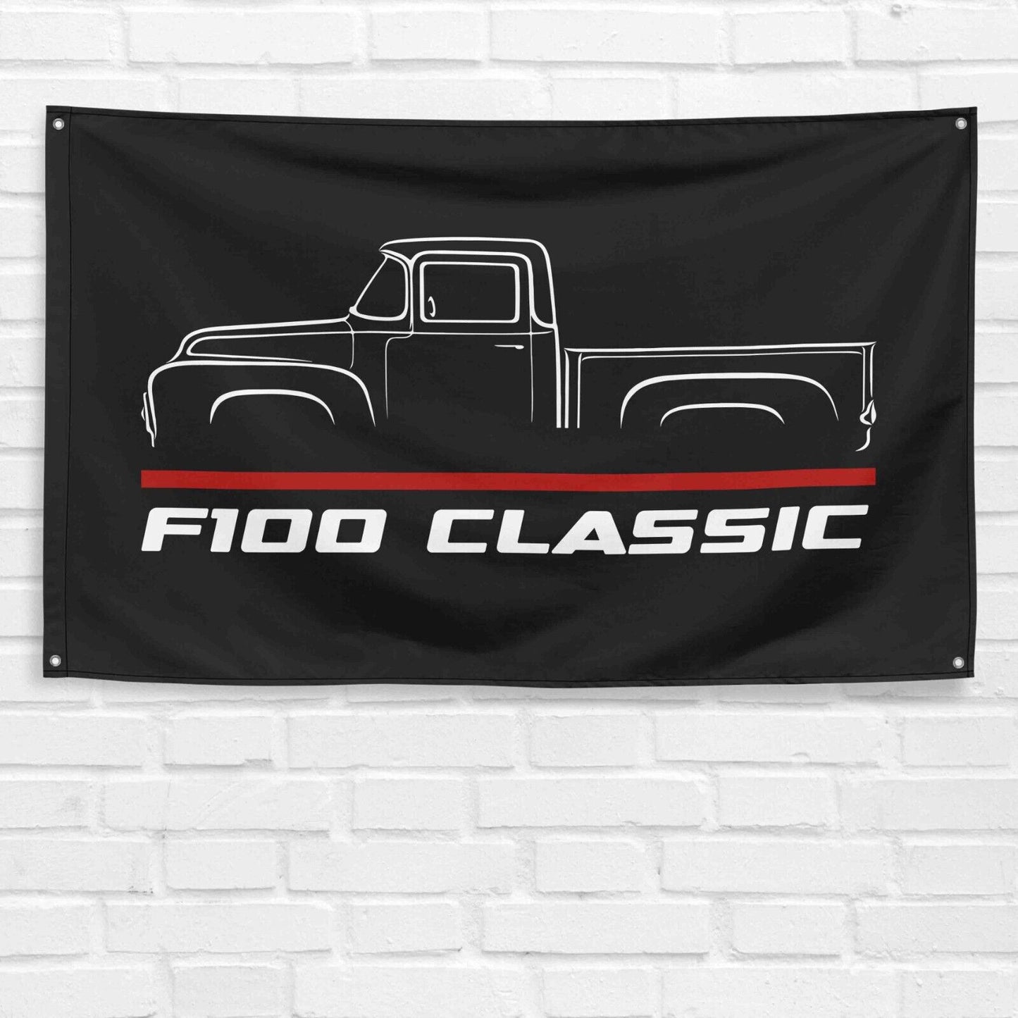 F100 Classic Truck 1956 Car Lovers 3x5 ft Flag Garage Birthday Gift Banner