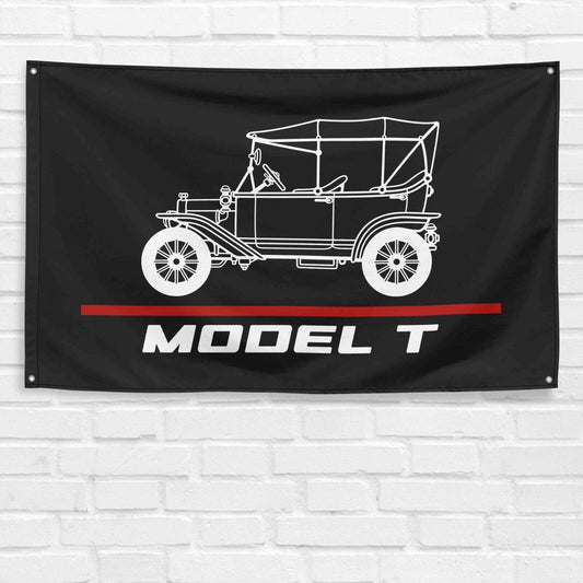 Model T Classic Car Lovers 3x5 ft Flag Garage Birthday Gift Banner