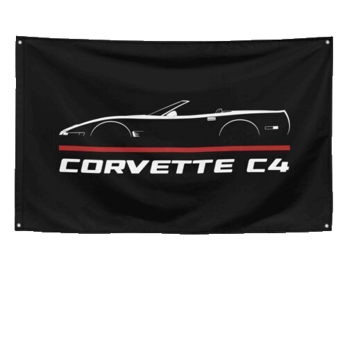 Corvette C4 Convertible 1991-1996 Car Lovers 3x5 ft Flag Garage Birthday Gift Banner