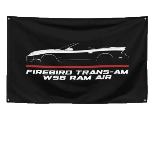 Firebird Trans-Am WS6 Ram Air 2002 Car Lovers 3x5 ft Flag Garage Birthday Gift Banner