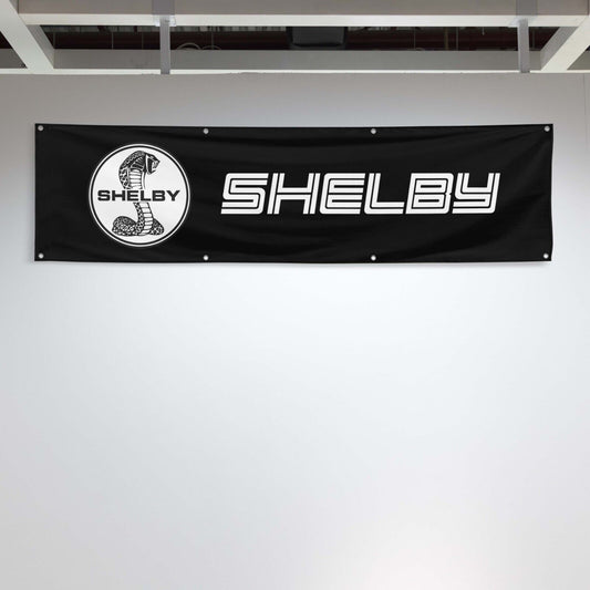 Shelby Cobra Car Lovers 2x8 ft Flag Garage Wall Decor Garage Birthday Gift Banner