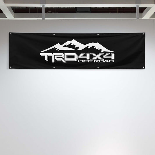 TRD 4x4 Off Road Car Lovers 2x8 ft Flag Garage Birthday Gift Banner