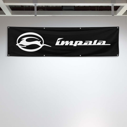 Chevy Impala Car Lovers 2x8 ft Flag Garage Birthday Gift Banner