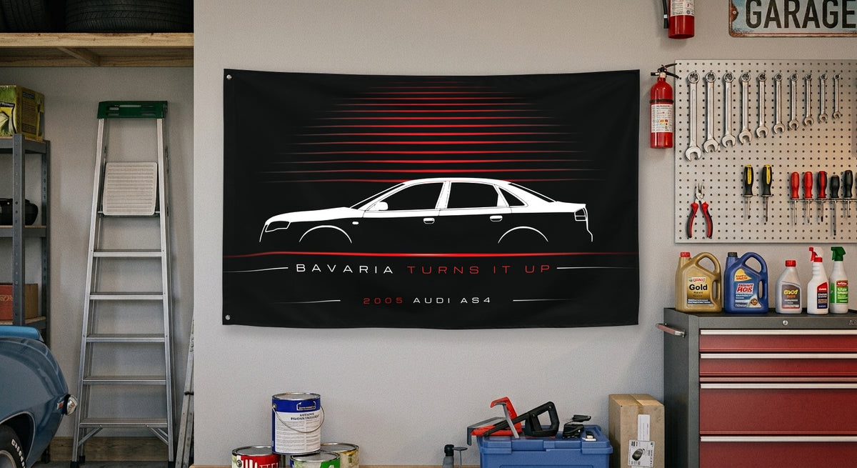 ABT Audi AS4 2005 car silhouette flag - Garage Wall