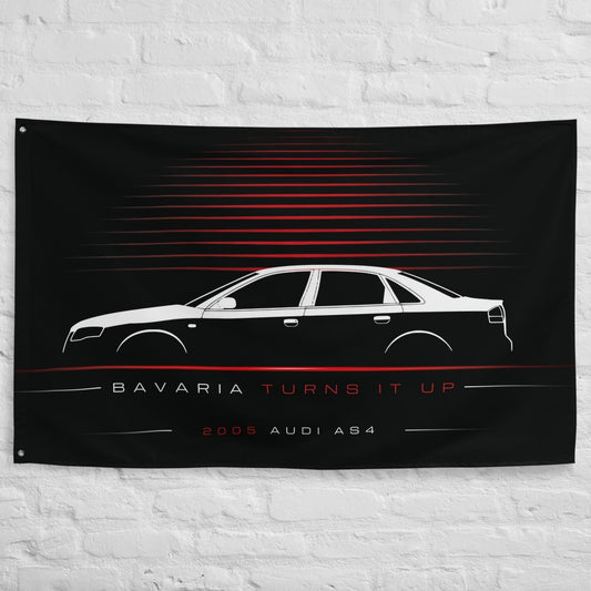 ABT Audi AS4 2005 car silhouette flag - White Brick Wall