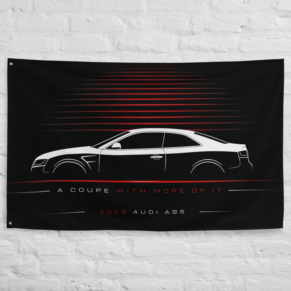 ABT Audi AS5 2008 car silhouette flag - White Brick Wall