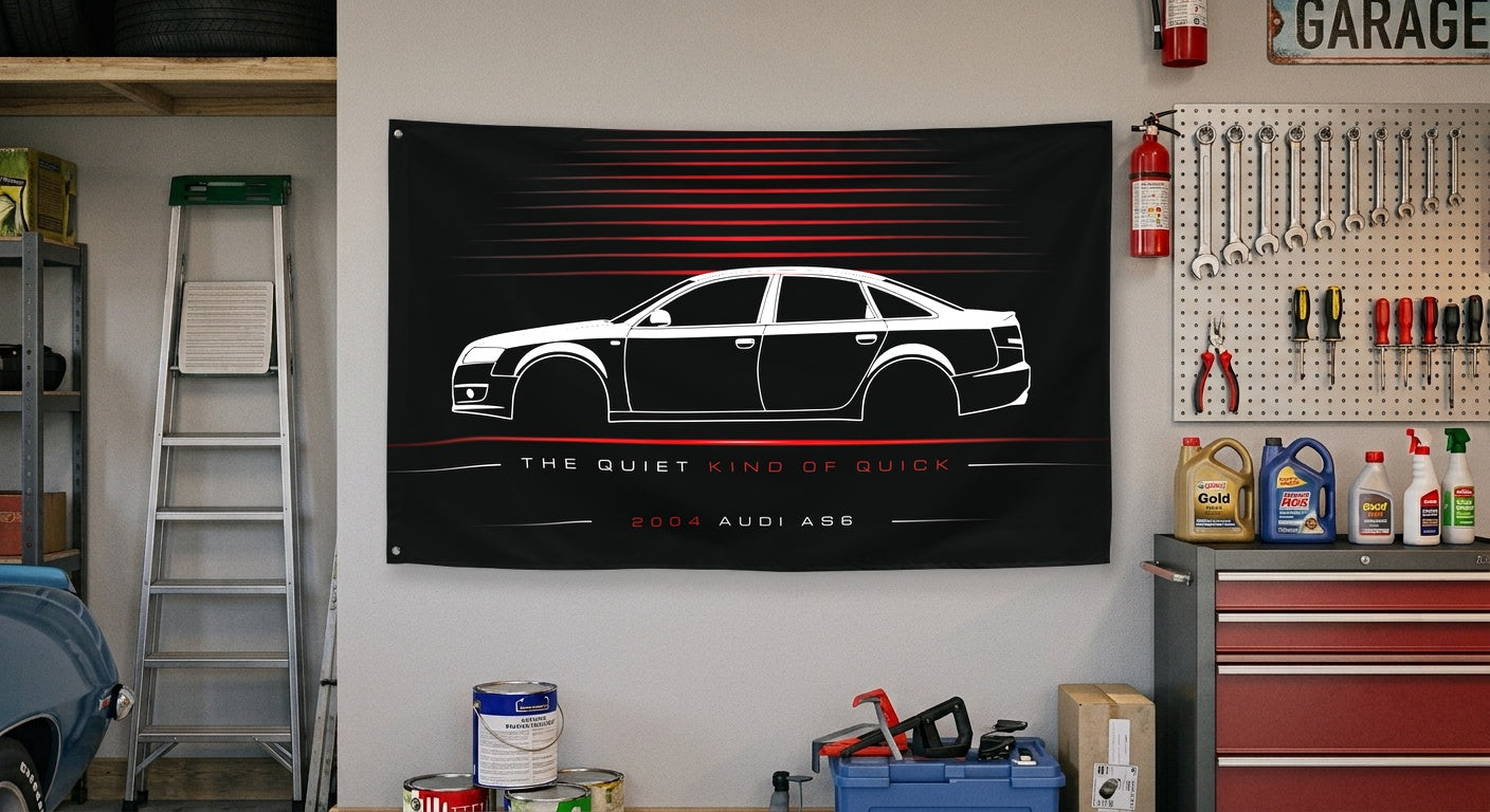 ABT Audi AS6 2004 car silhouette flag - Garage Wall