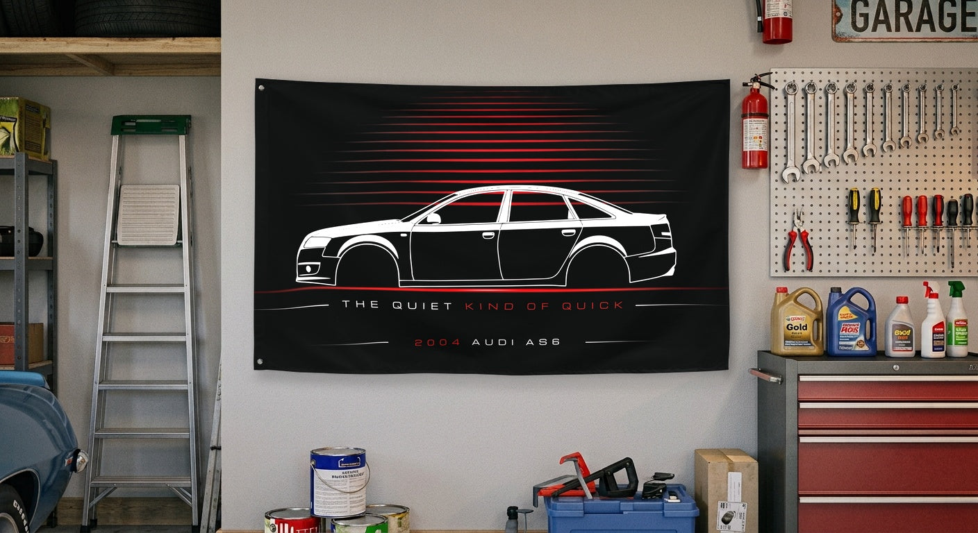 ABT Audi AS6 2004 car silhouette flag - Garage Wall