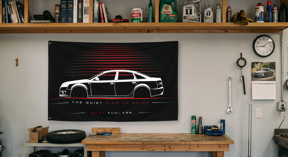 ABT Audi AS6 2004 car silhouette flag - Garage Workbench