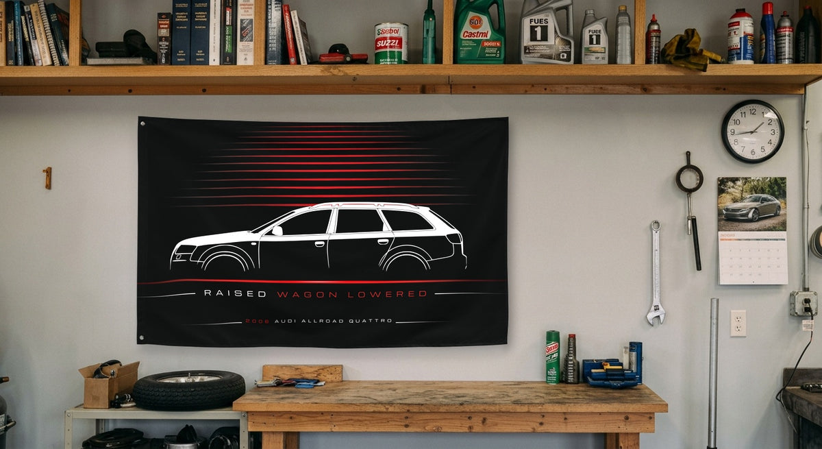 ABT Audi Allroad Quattro 2006 car silhouette flag - Garage Workbench