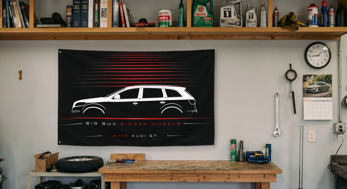 ABT Audi Q7 2006 car silhouette flag - Garage Workbench