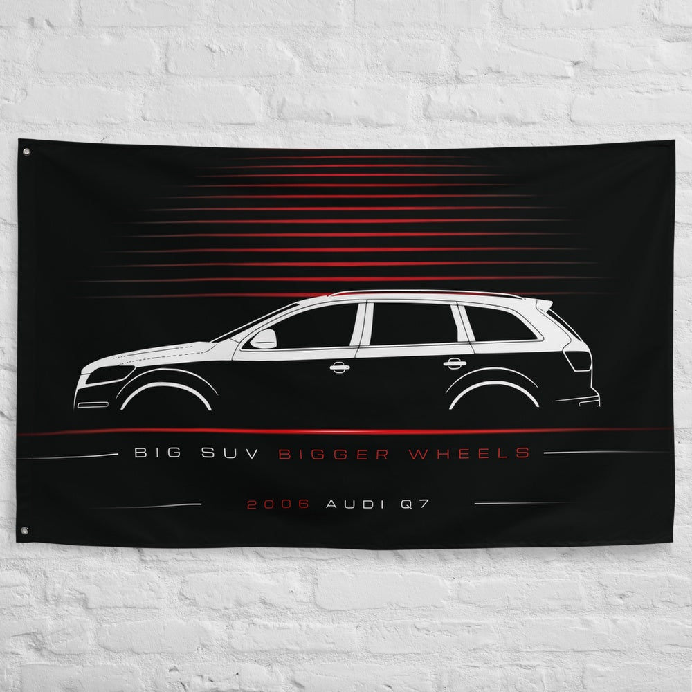 ABT Audi Q7 2006 car silhouette flag - White Brick Wall