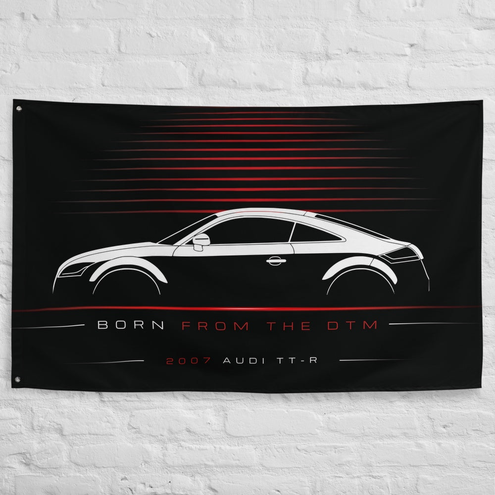 ABT Audi TT-R 2007 car silhouette flag - White Brick Wall