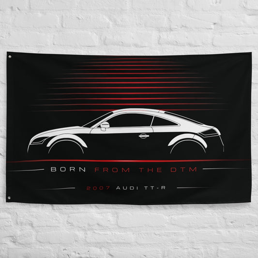ABT Audi TT-R 2007 car silhouette flag - White Brick Wall