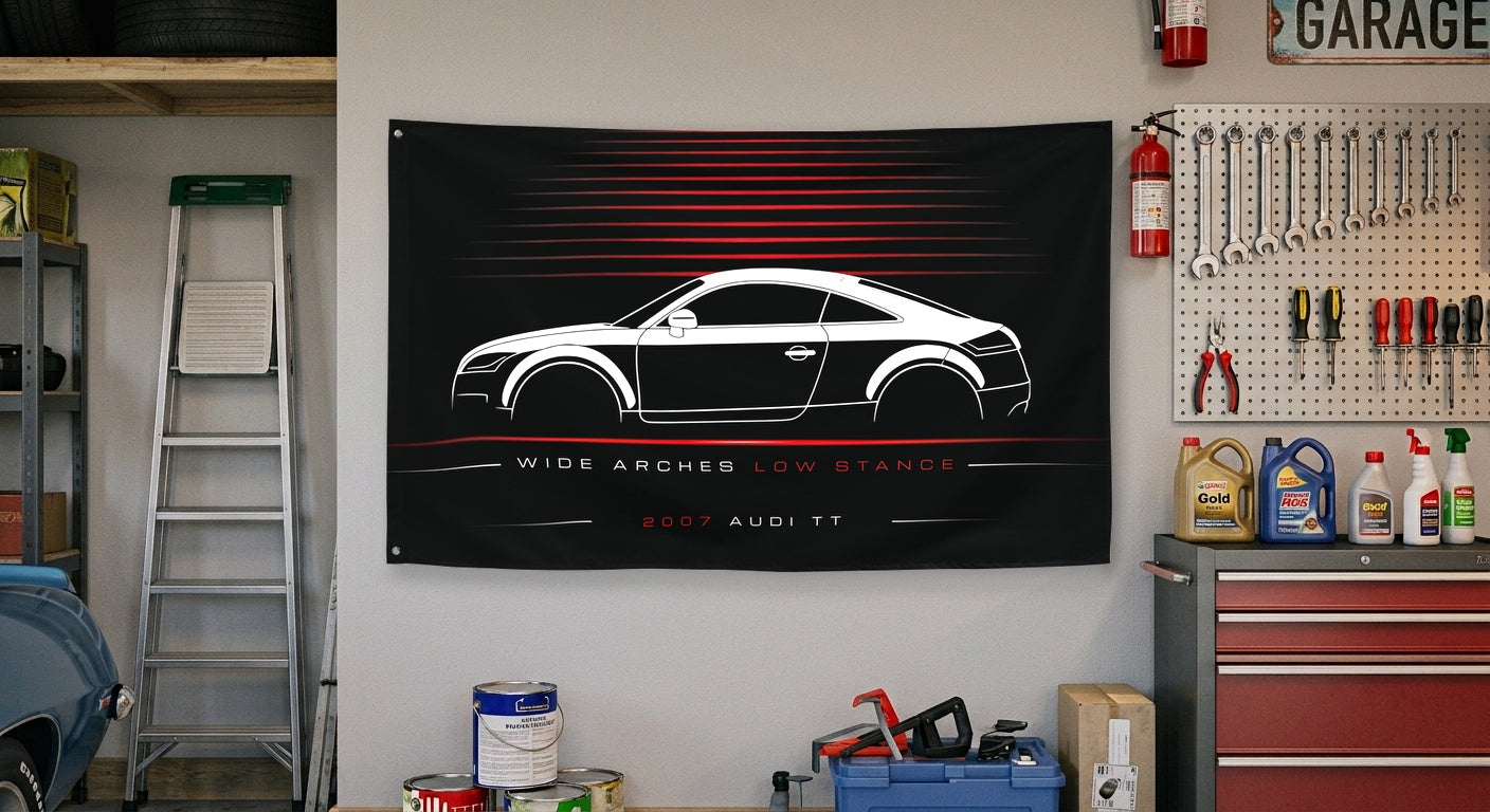 ABT Audi TT 2007 car silhouette flag - Garage Wall