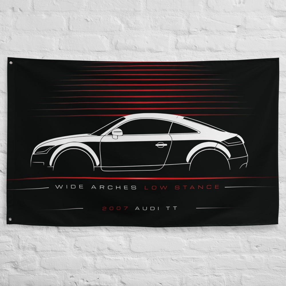 ABT Audi TT 2007 car silhouette flag - White Brick Wall