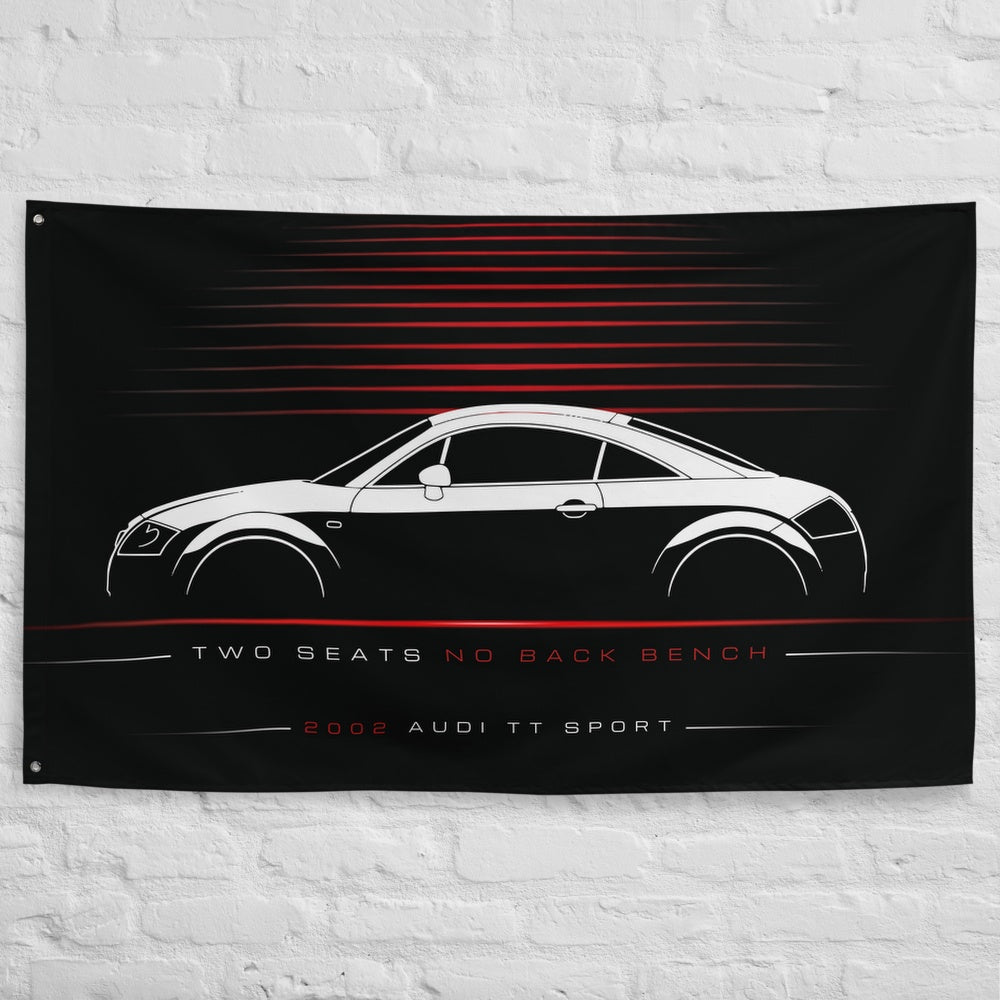 ABT Audi TT Sport 2002 car silhouette flag - White Brick Wall
