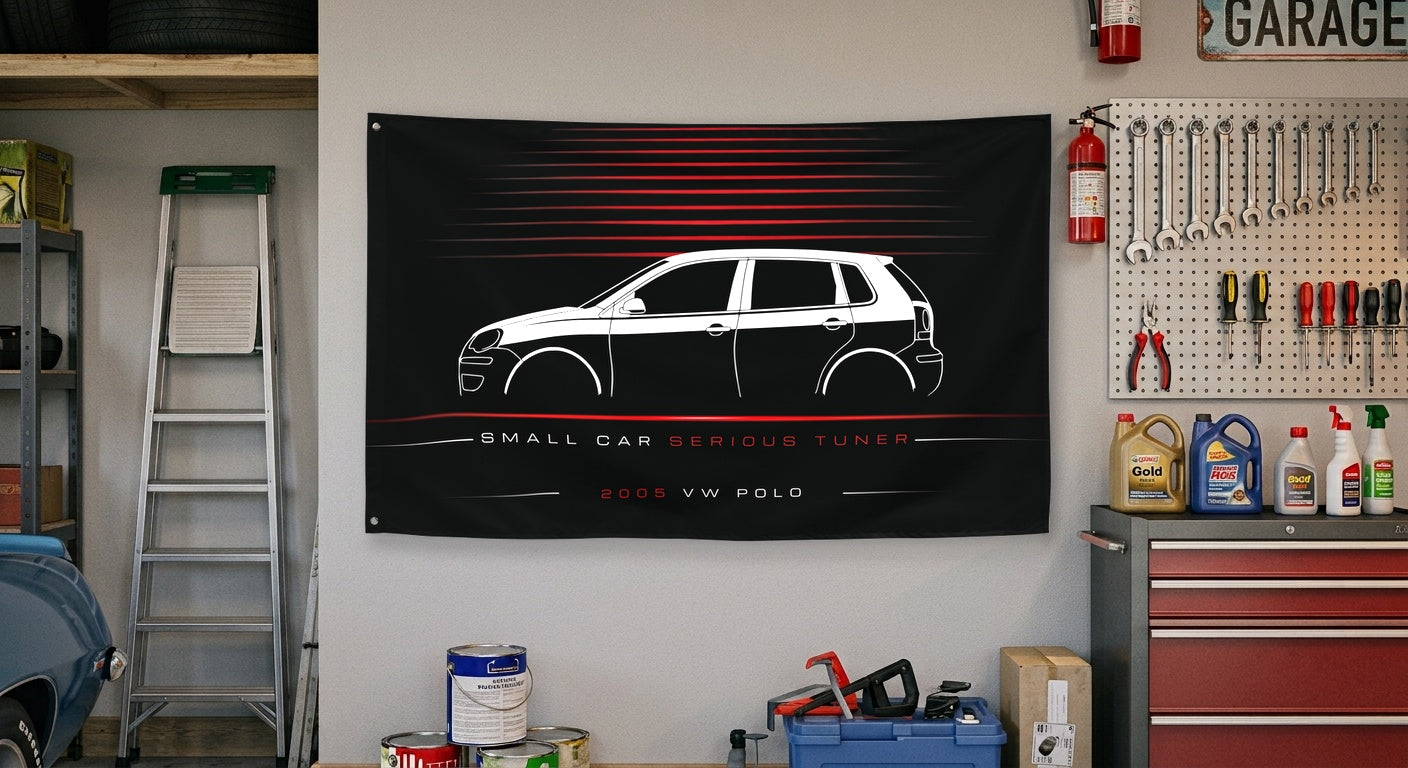 ABT VW Polo 2005 car silhouette flag - Garage Wall
