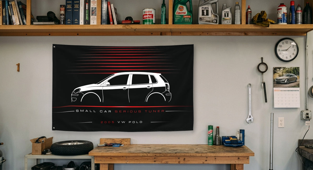 ABT VW Polo 2005 car silhouette flag - Garage Workbench