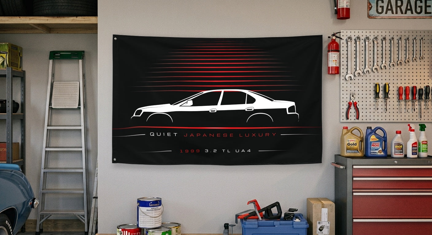 Acura 3.2 TL UA4 1999 car silhouette flag - Garage Wall