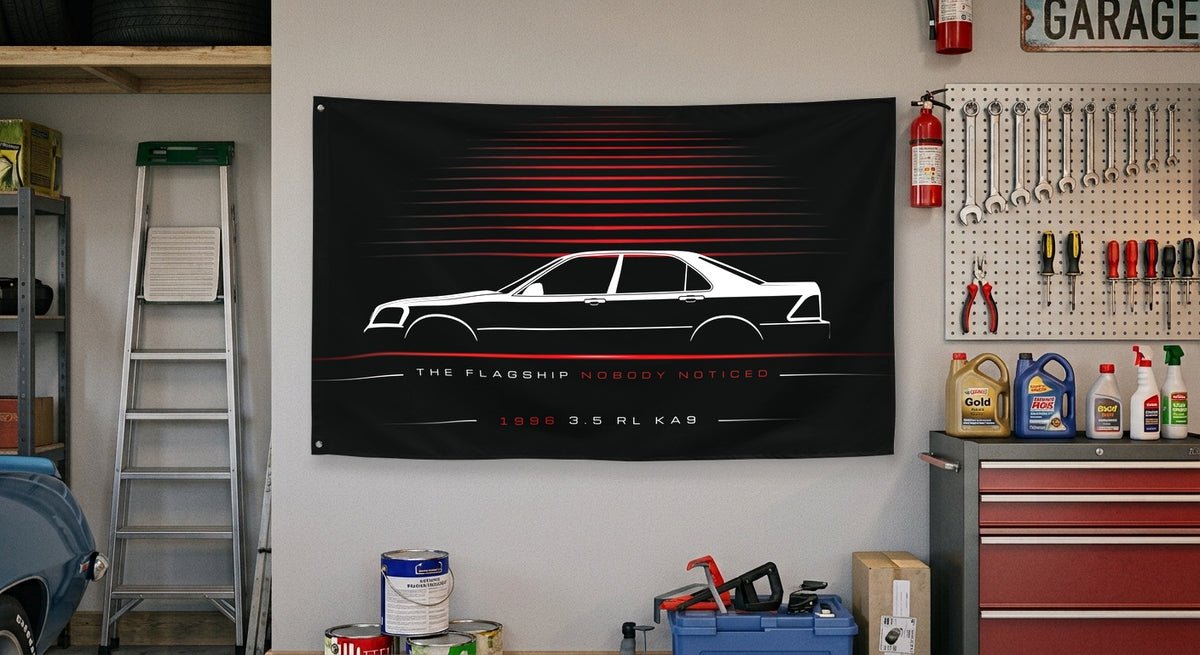 Acura 3.5 RL KA9 1996 car silhouette flag - Garage Wall