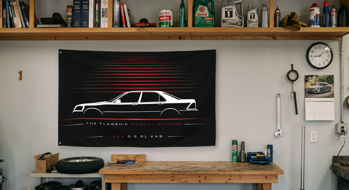 Acura 3.5 RL KA9 1996 car silhouette flag - Garage Workbench