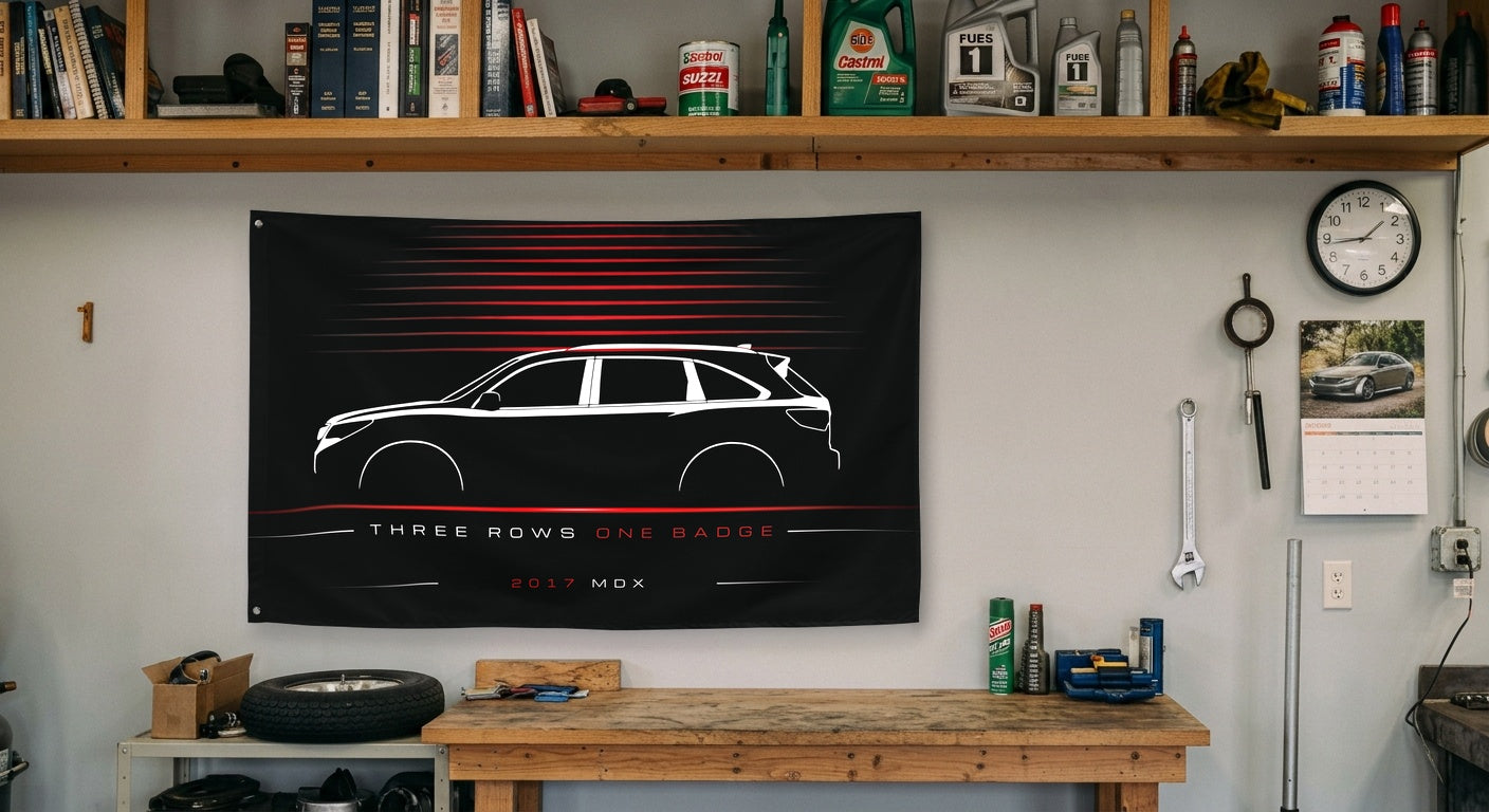 Acura MDX 2017 car silhouette flag - Garage Workbench