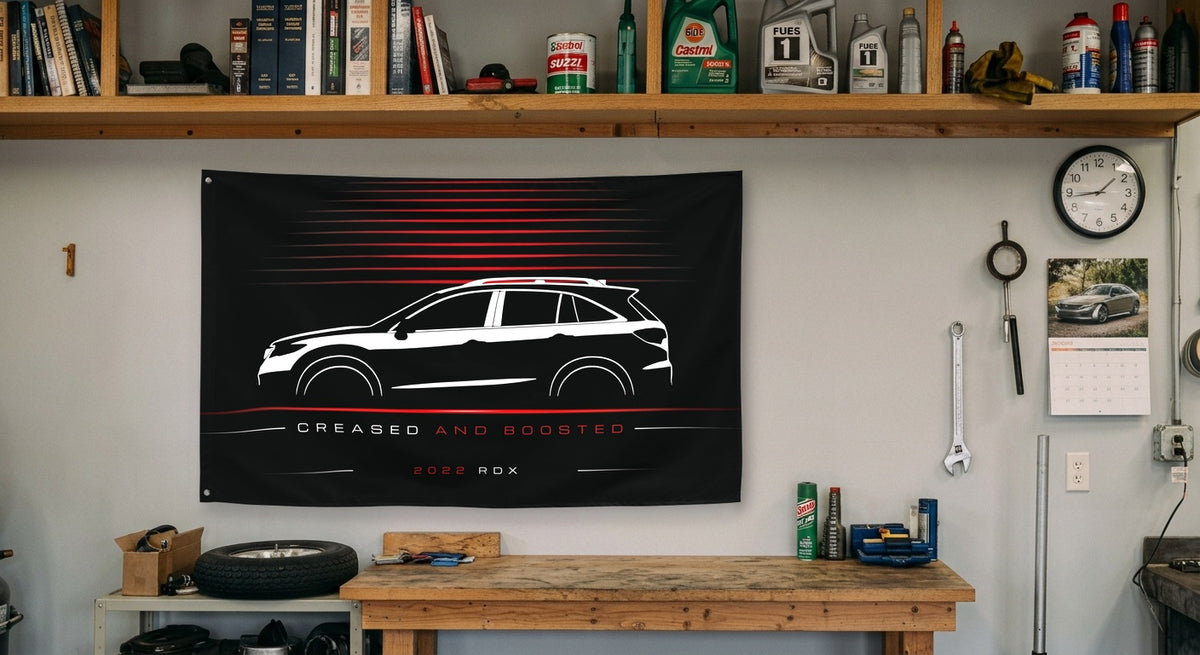 Acura RDX 2022 car silhouette flag - Garage Workbench