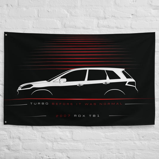 Acura RDX TB1 2007 car silhouette flag - White Brick Wall