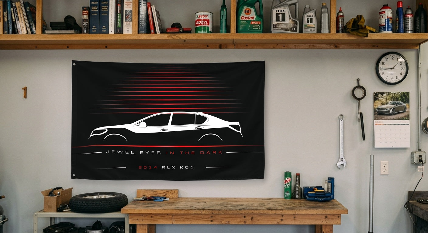 Acura RLX KC1 2014 car silhouette flag - Garage Workbench