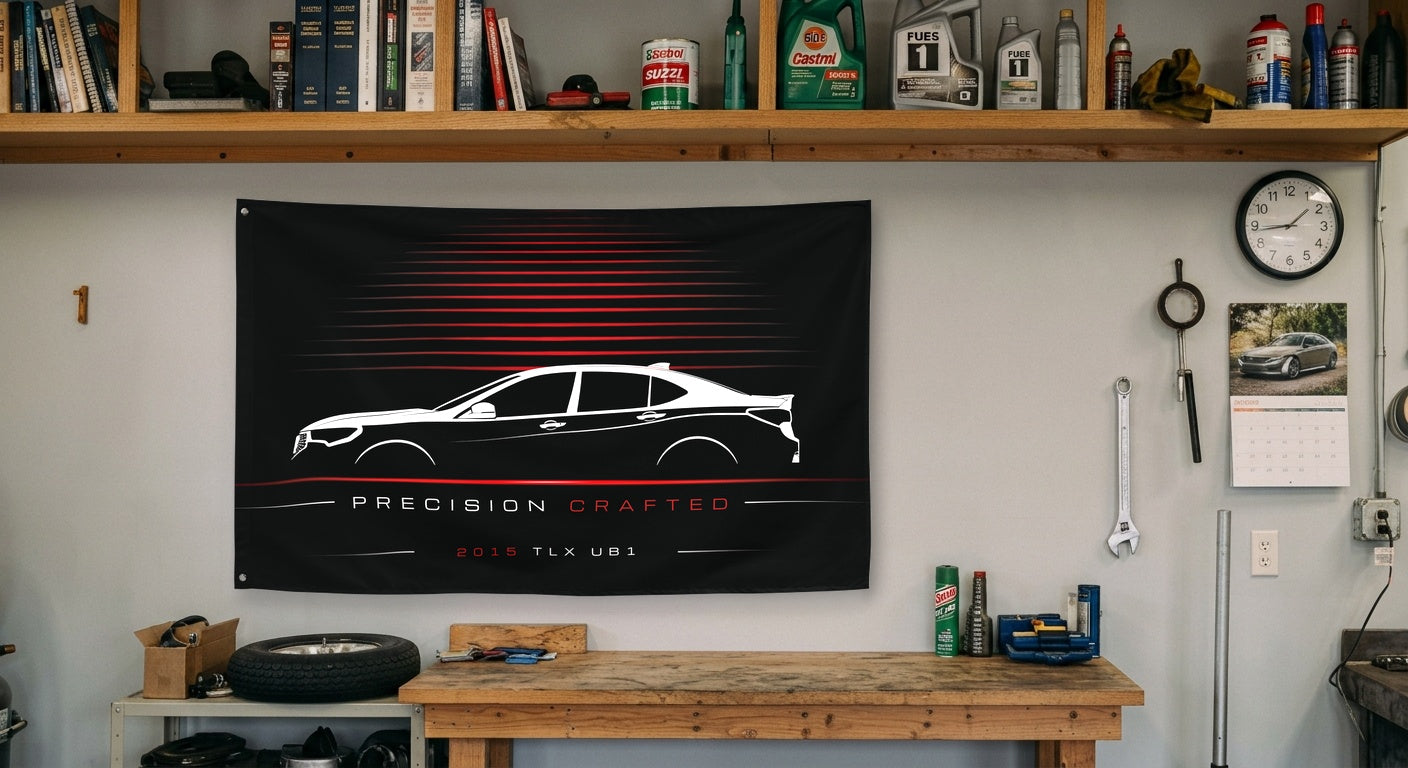Acura TLX UB1 2015 car silhouette flag - Garage Workbench