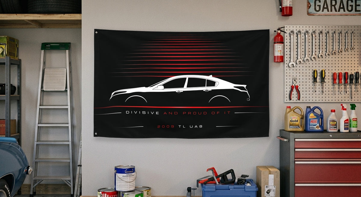 Acura TL UA8 2009 car silhouette flag - Garage Wall