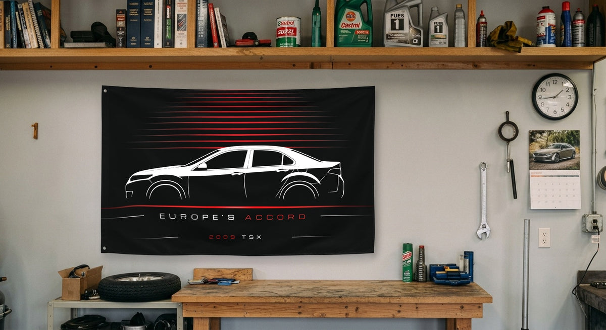 Acura TSX 2009 car silhouette flag - Garage Workbench