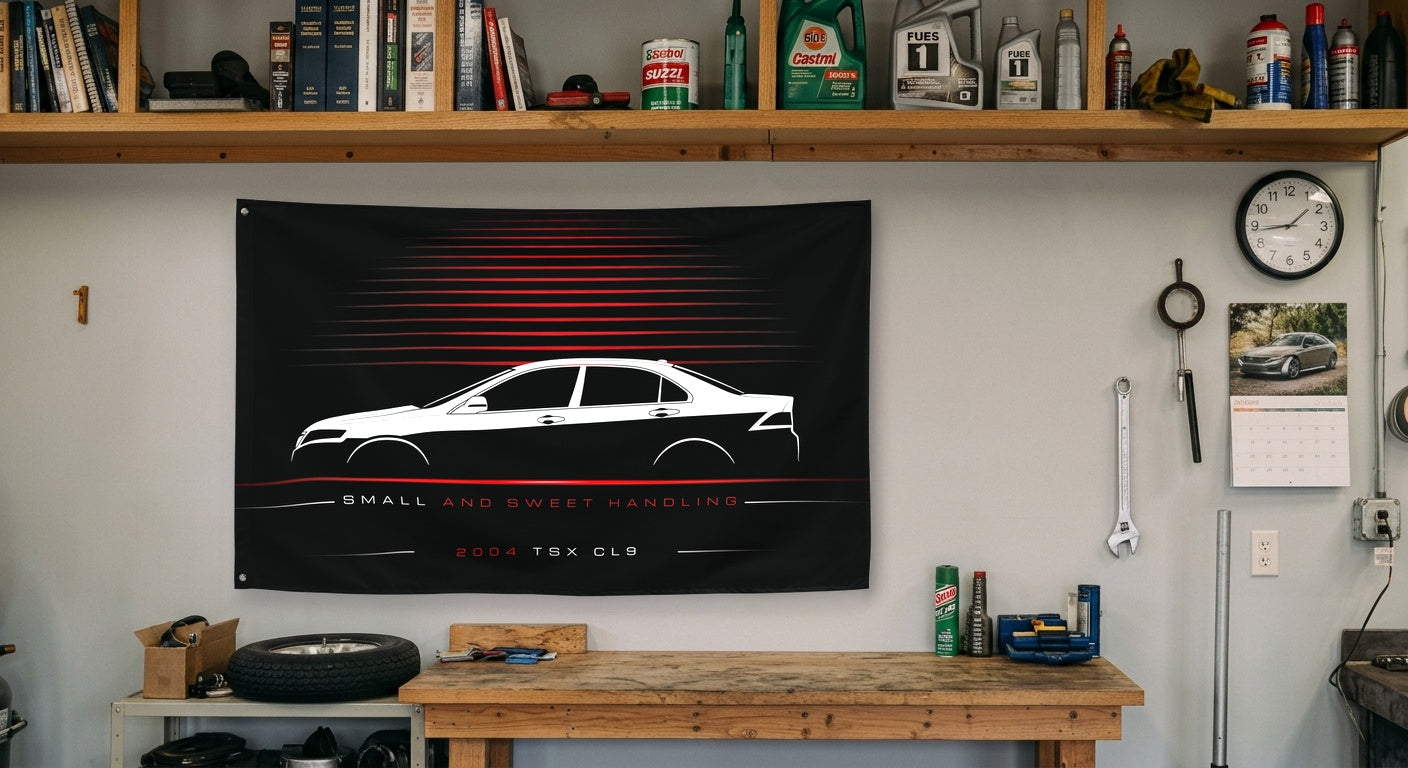 Acura TSX CL9 2004 car silhouette flag - Garage Workbench